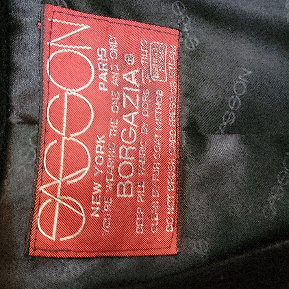 Vintage Sasson Borgazia faux fur/velvet coat, multicolored size M/L - Picture 3 of 15